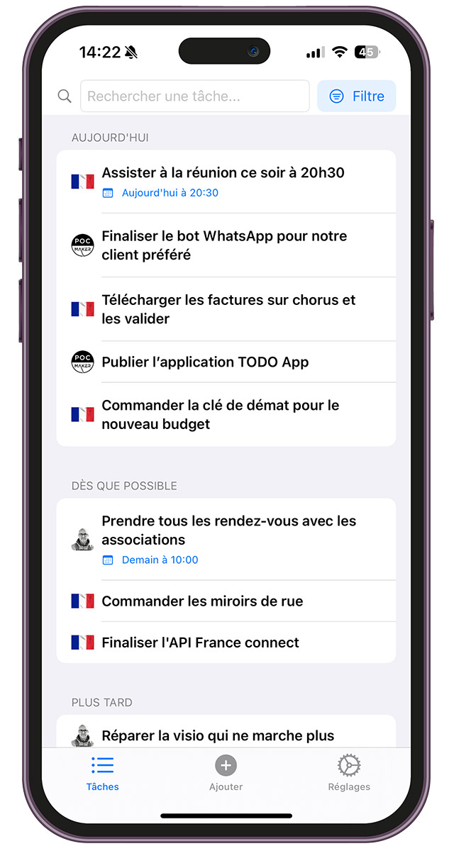 TODO App de Thierry